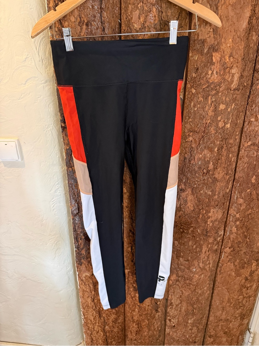 P.E Nation medium womens Leggings in Black, Red, White & Tan